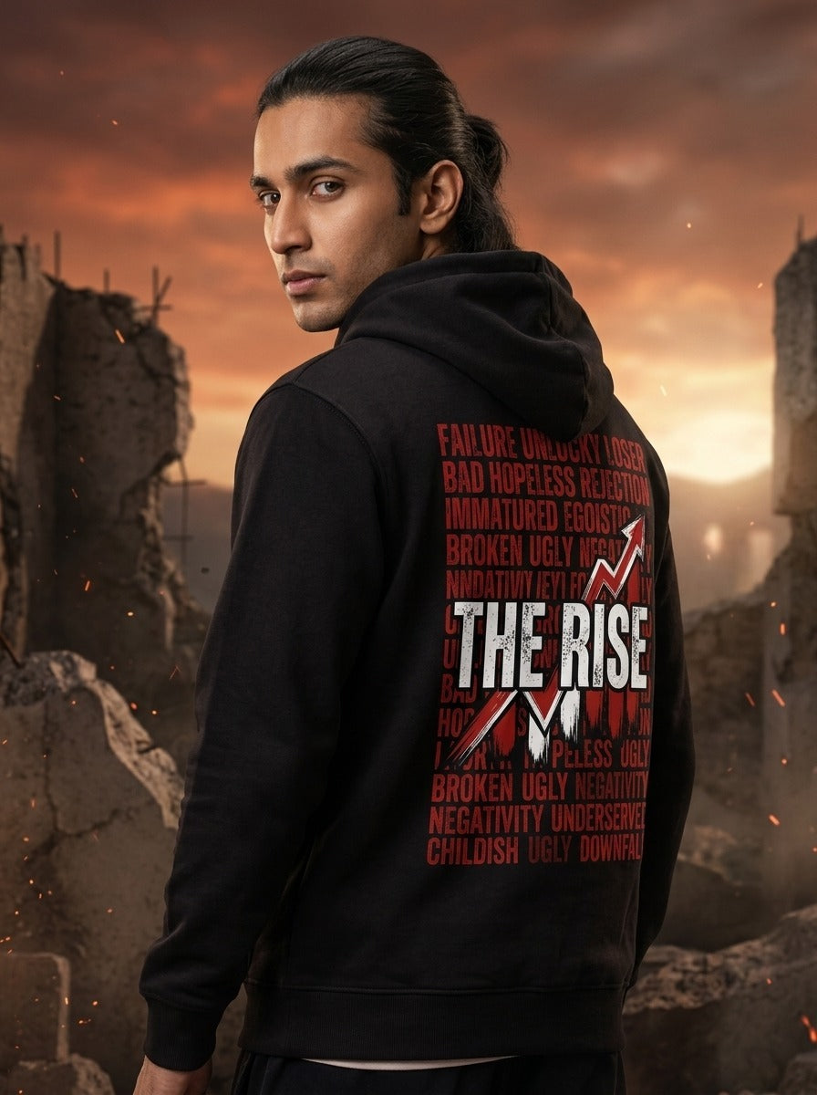 The Rise Black Zip Hoodie