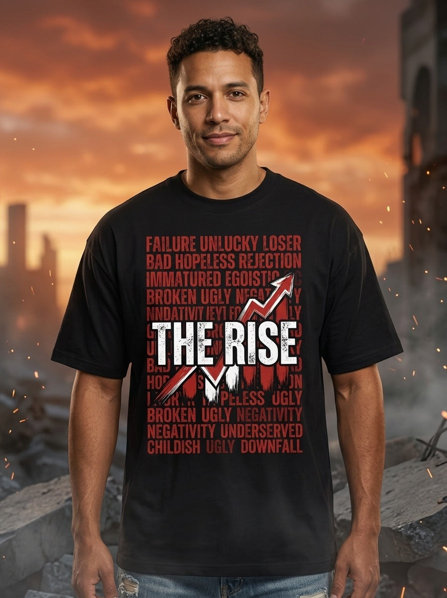 The Rise Black Oversized Tee