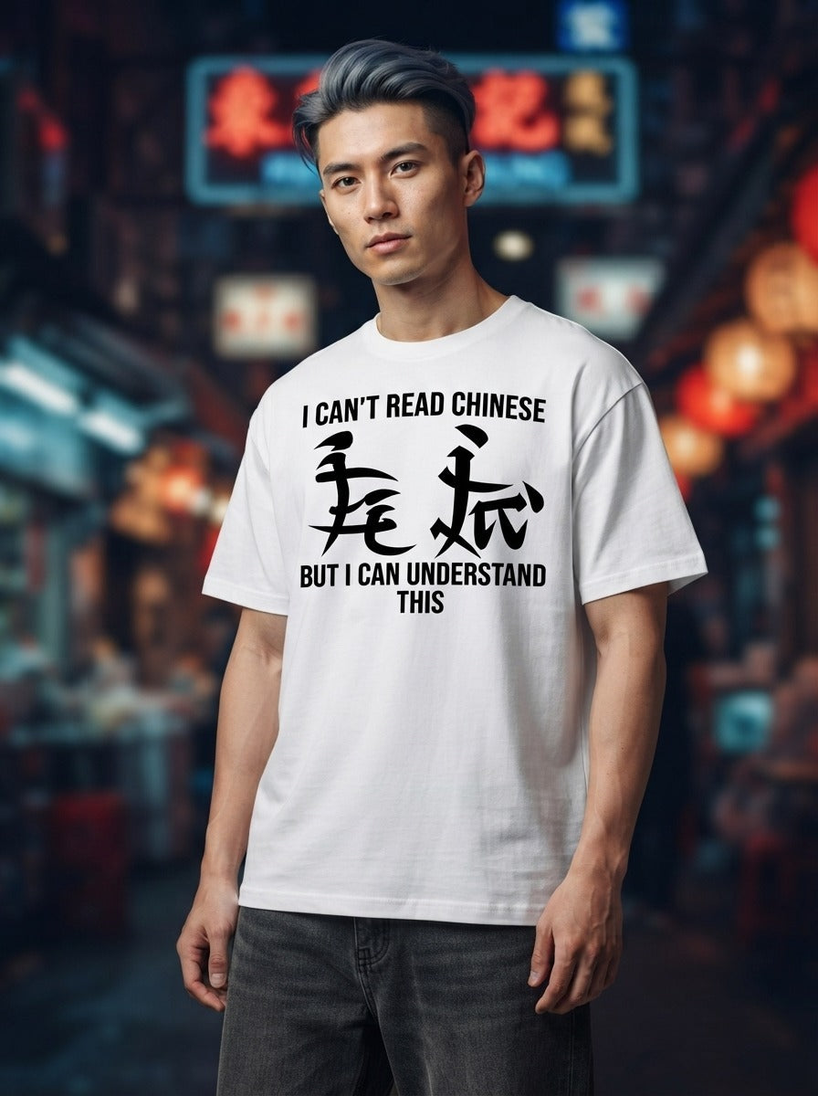 Read Chinese White Oversized Tee