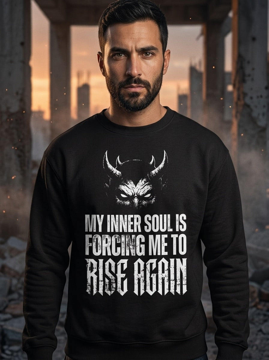 Inner Soul Rise Black Sweatshirt