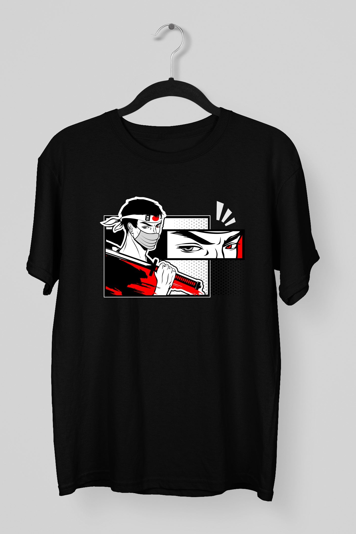 Red Eye Samurai Black Tee