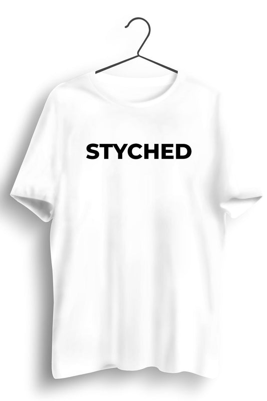 Paytm Exclusive - Styched Font White Tshirt