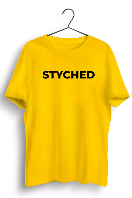 Paytm Exclusive - Styched Font Yellow Tshirt