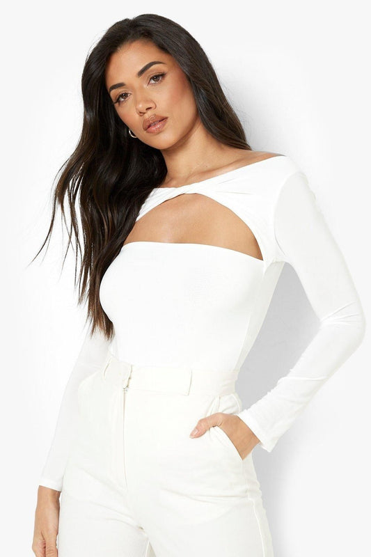 Double Layer Off The Shoulder Bodysuit
