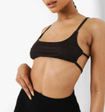 Black Double Layered Super Soft Strappy Bralet