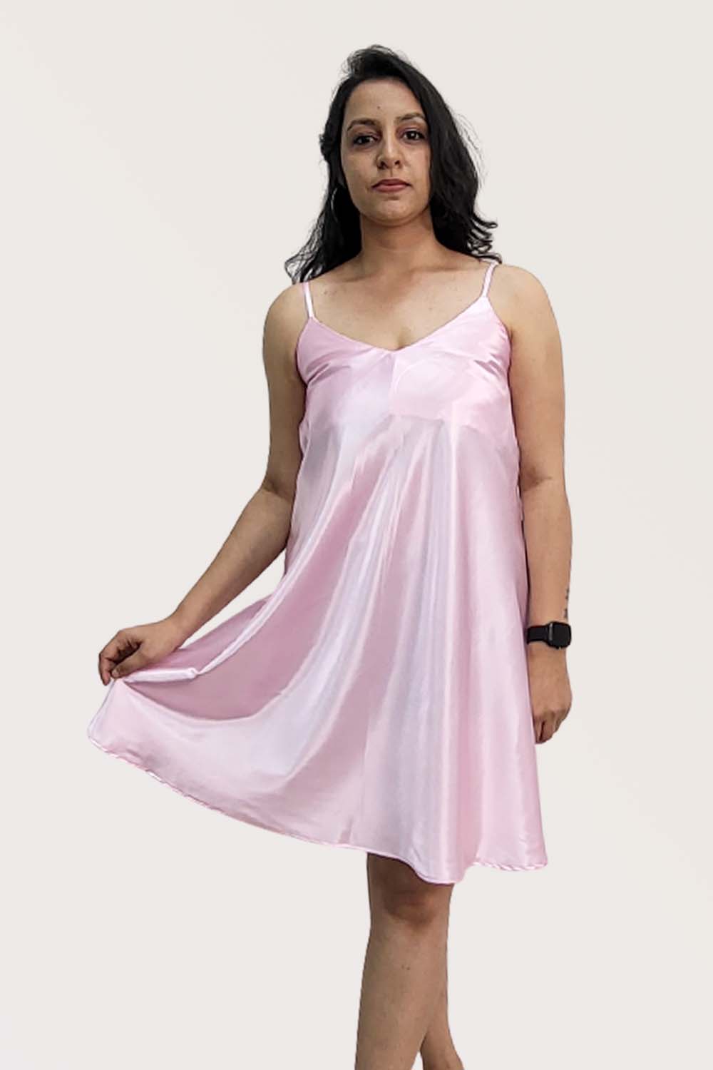 Pinky Silky Cute Flared Dress