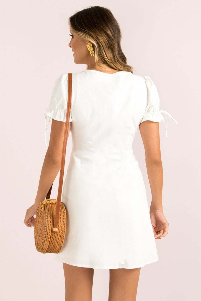 Amalfi White Sweet Slit Dress