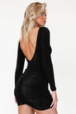 Backless Black Mini Dress