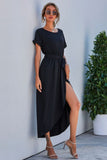 Belted Wrap Tee Dress