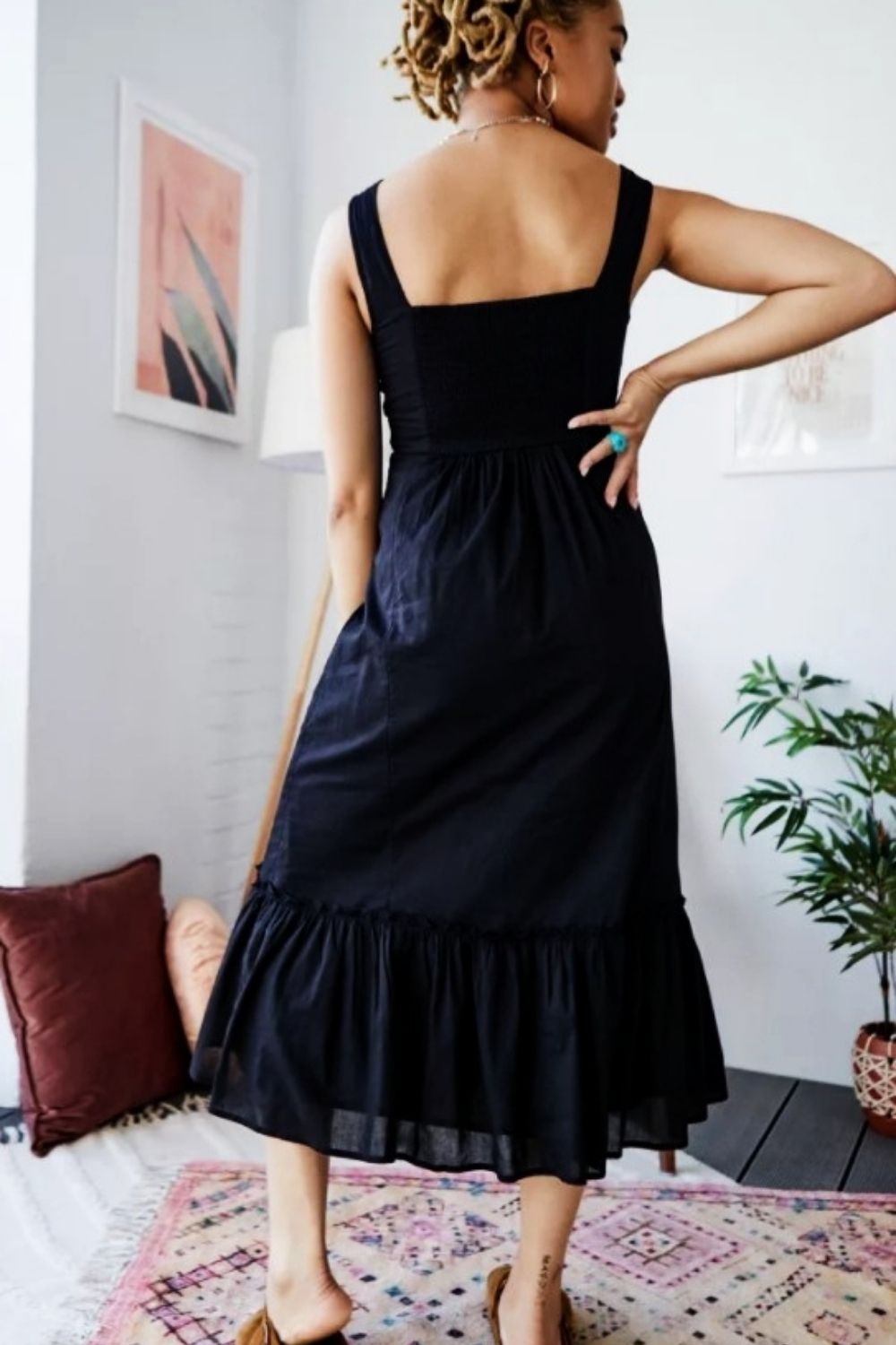 Black Jessie Midi Sun Dress