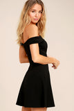 Black Lovable Short Off Shoulder Dress
