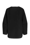 Black Relaxed Full Sleeve Top