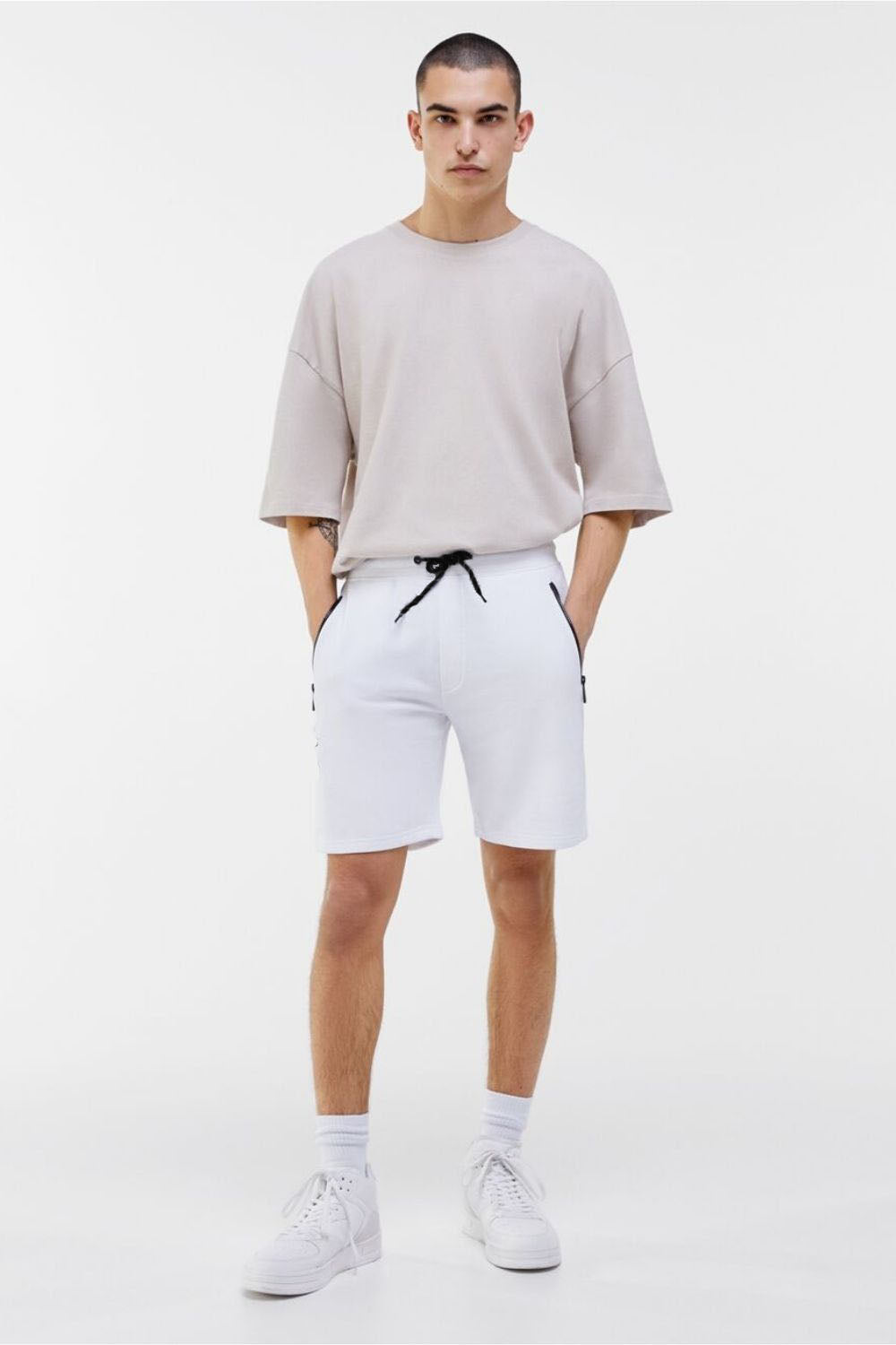 Drawstring Shorts White