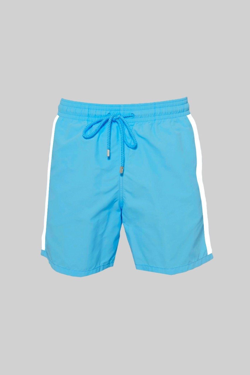 Blue Polyester Shorts
