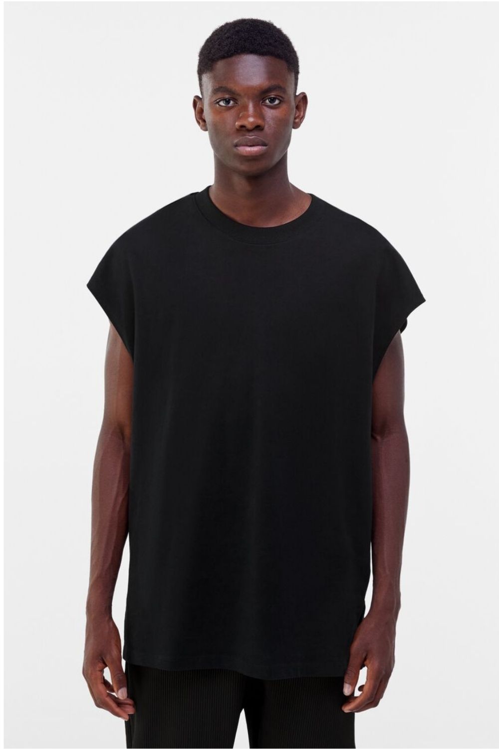 Boxy Fit Black T-Shirt