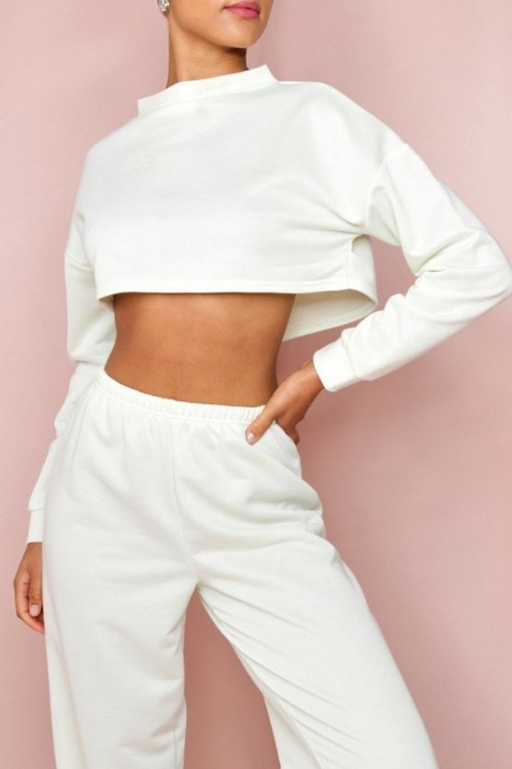 Boxy Fit White Crop Top