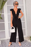 Butterfly Sleeve Tie Front Jumpsuit