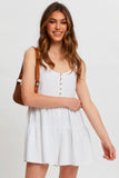 Button Front Tiered Dress