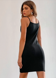 Black Colorblocked Cami Dress