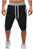 Contrast Drawstring Waist Athletic Shorts