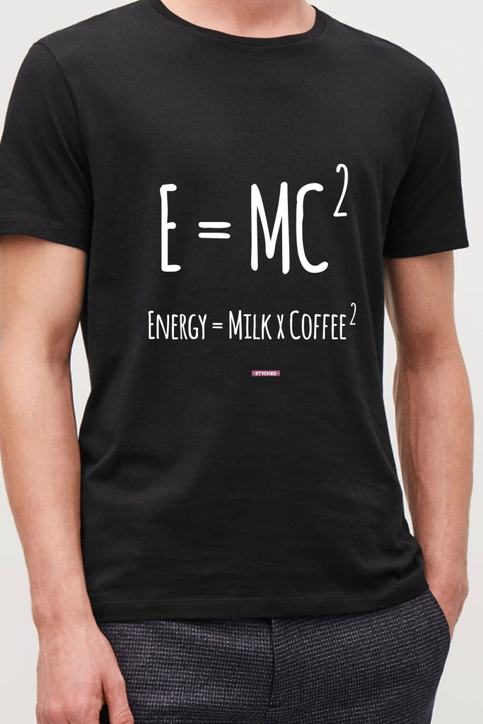 E=MC^2 - Graphic T-Shirt Black Color