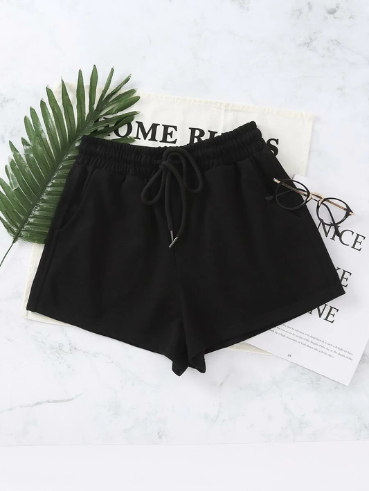 Side Slit Track Shorts Black – Styched Fashion
