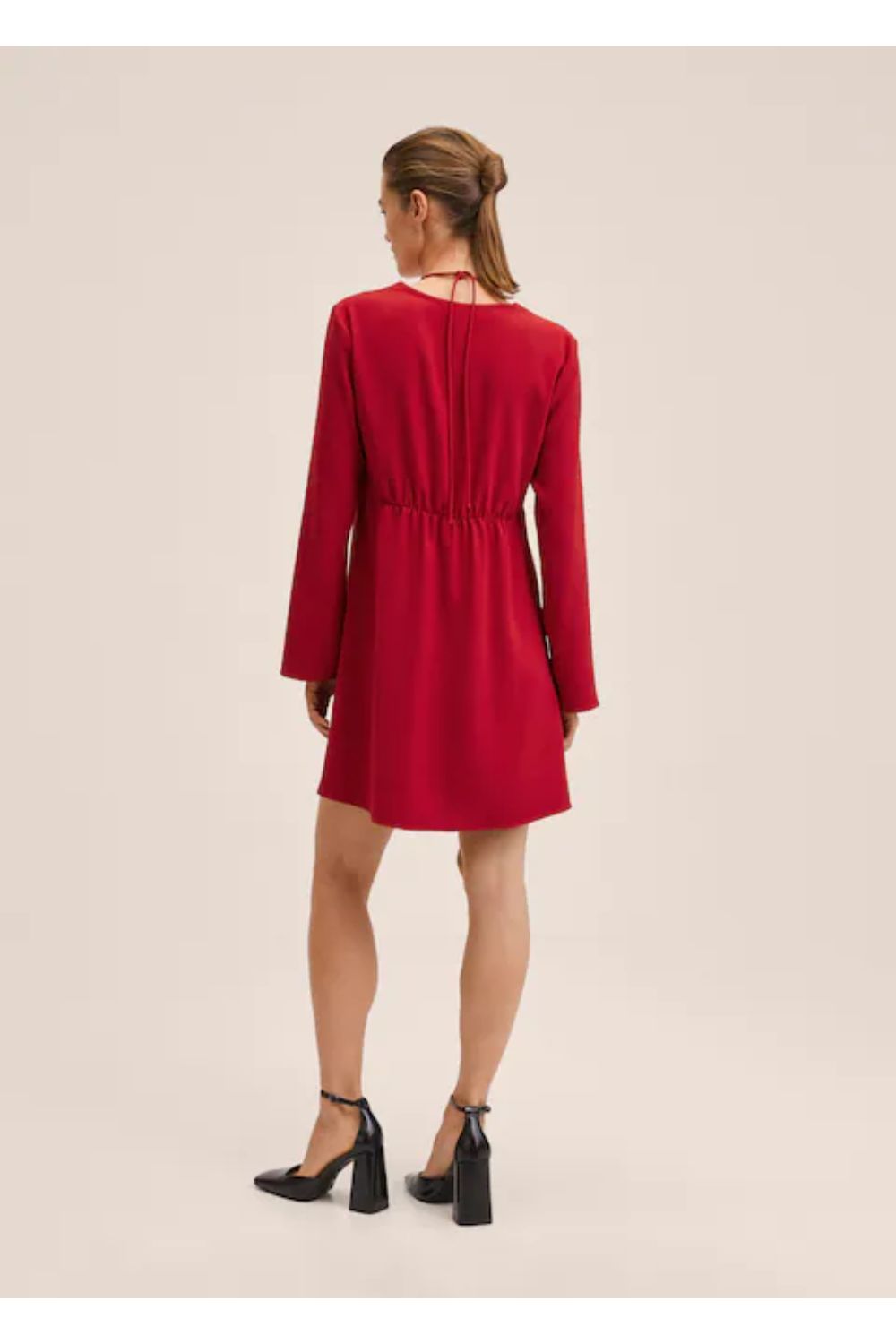 Flowy Red Knotted Lovable Dress