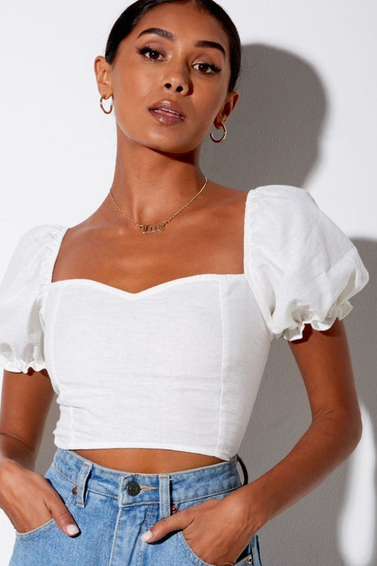 Fresh For You White Crop Top