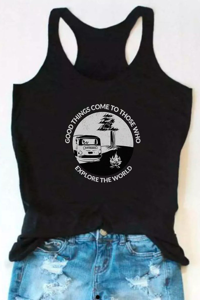 Good Things Come Tank Top In Black