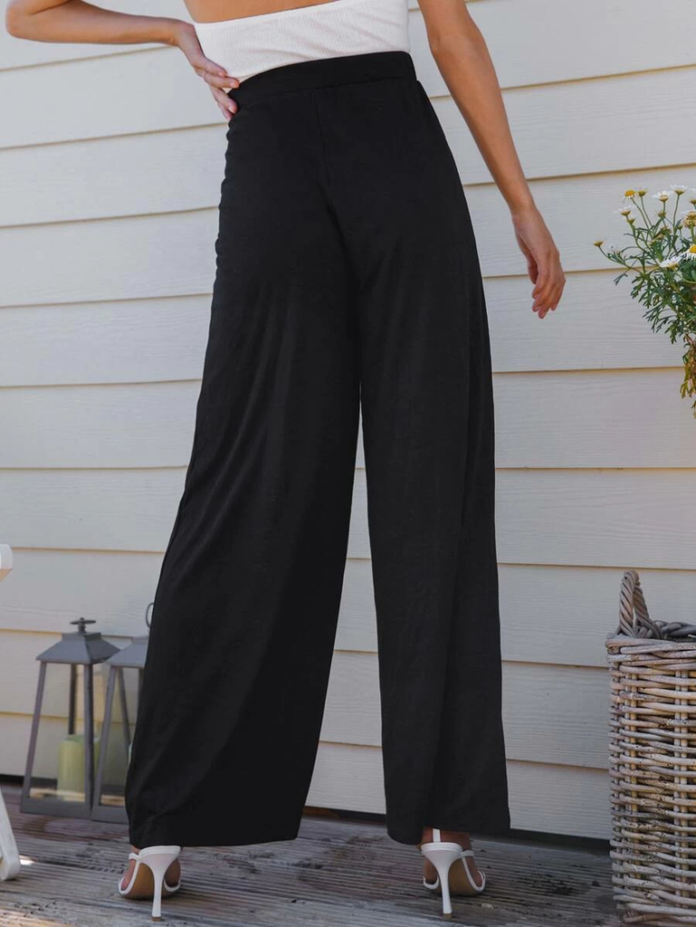 Buy Palazzo Pants Brown Linen Pants Wide Leg Pants Pleated Online in India   Etsy
