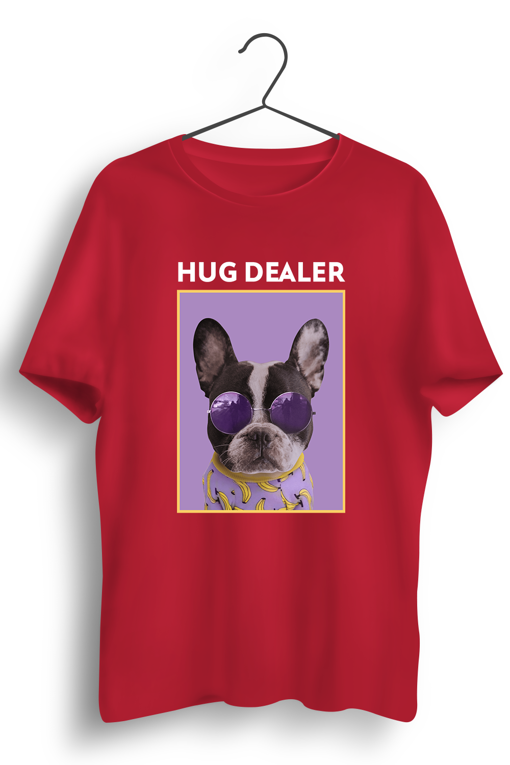 Hug Dealer Graphic Printed Red Tshirt