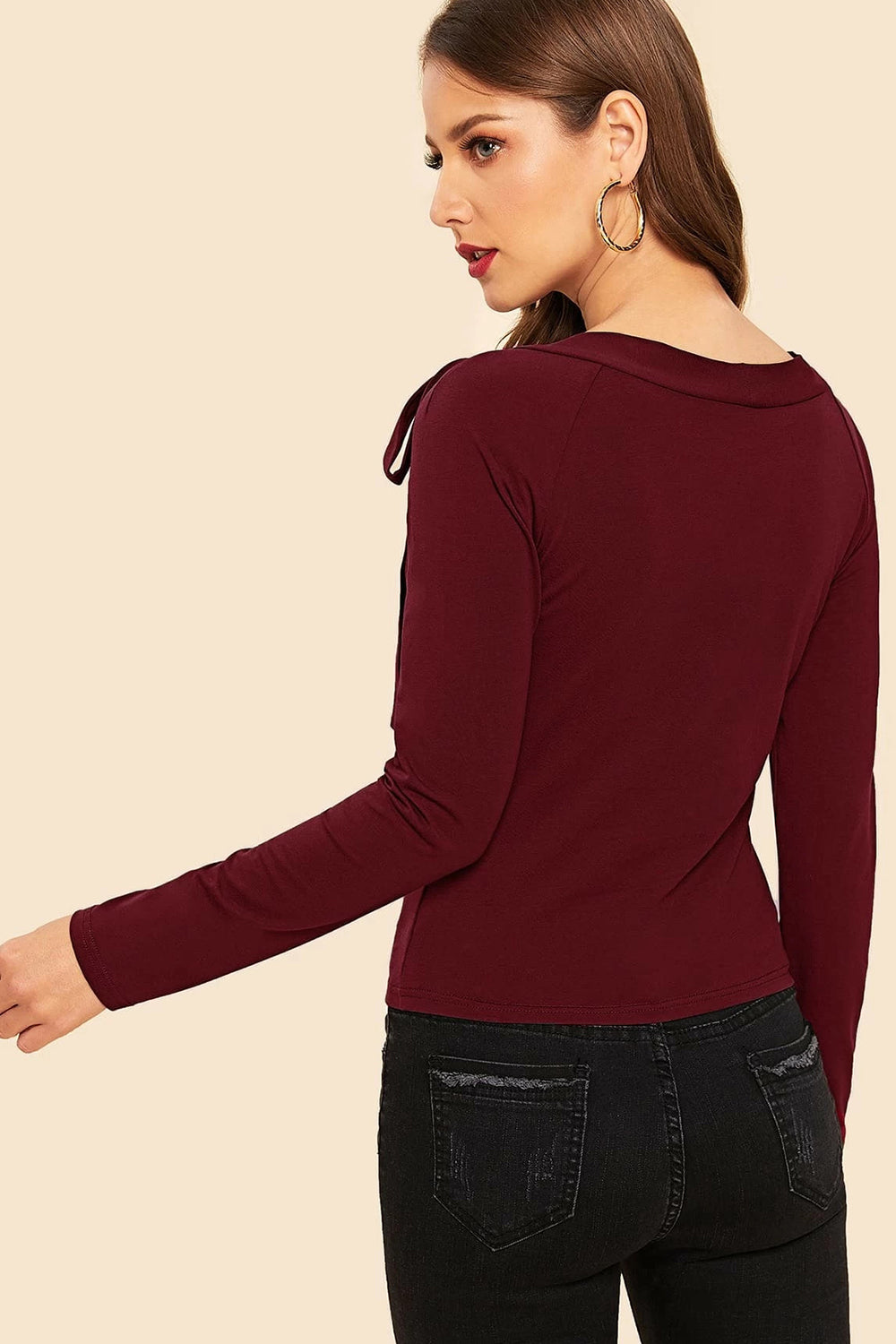 Knot Maroon Top