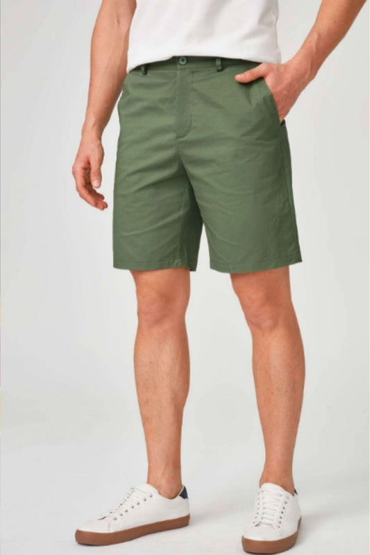 Men Solid Bermuda Shorts