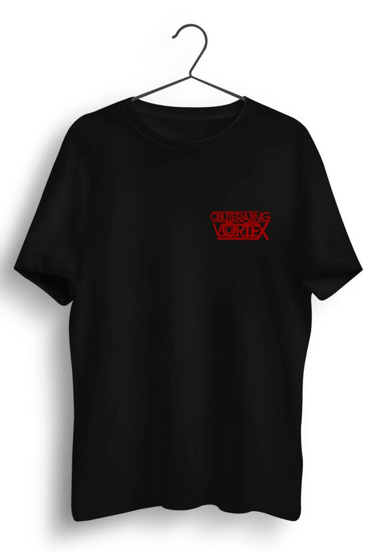 OV Logo Chest Print Black Tshirt