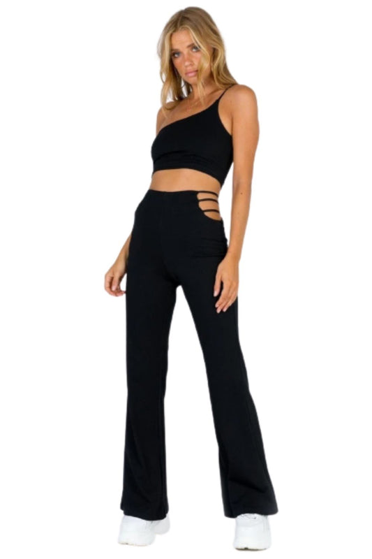 One-Sided Cut Out Regular Fit Trouser