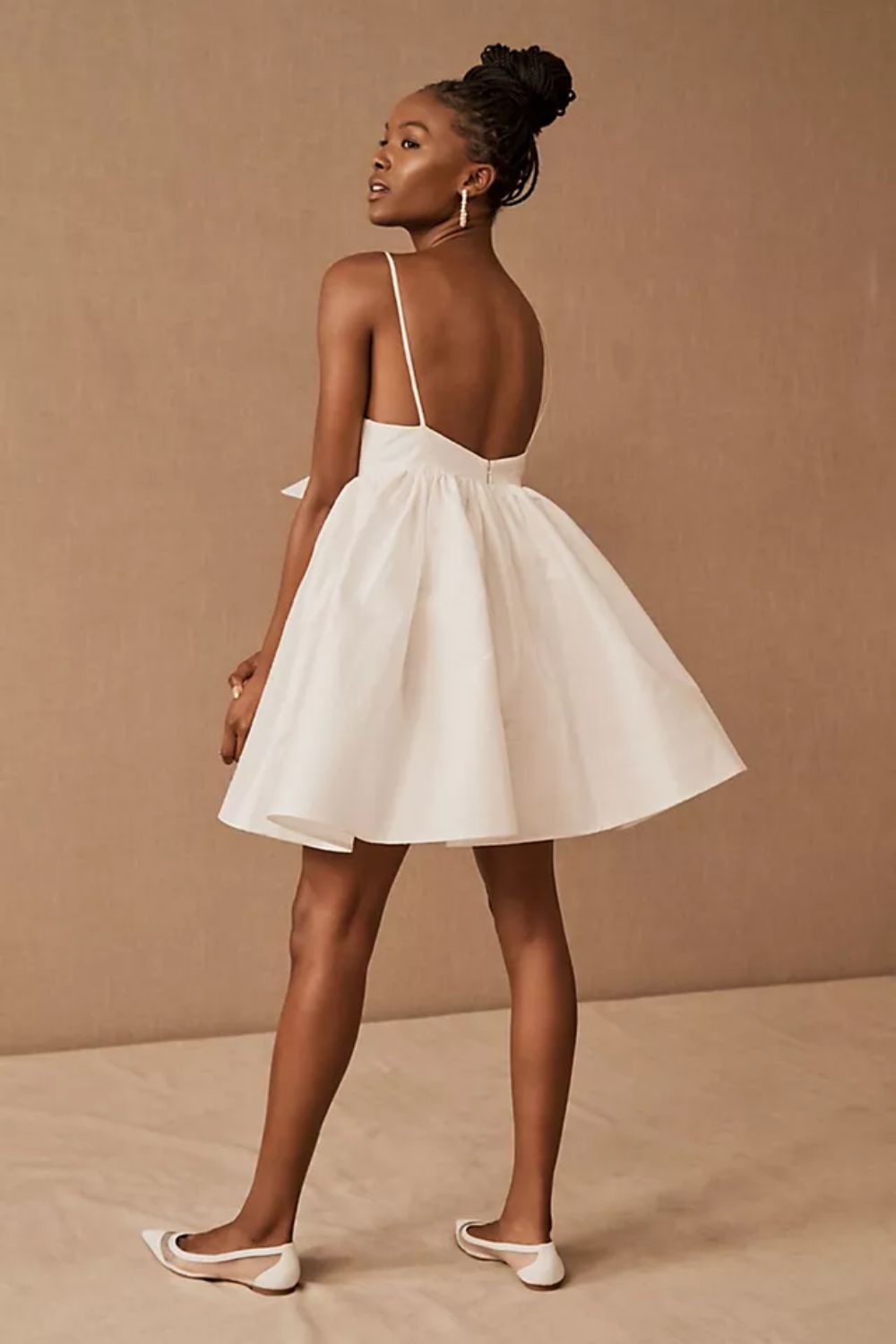 Pixie White Cute Silky Mini Dress