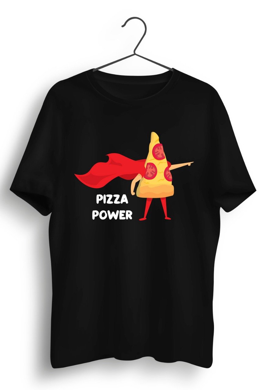 Pizza Power Black Tshirt