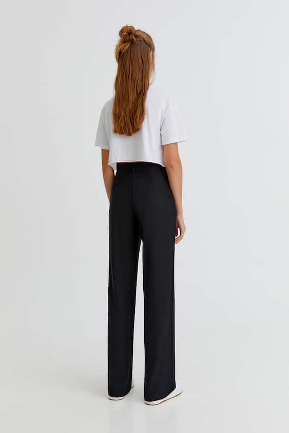 Regular Fit Poly Trouser