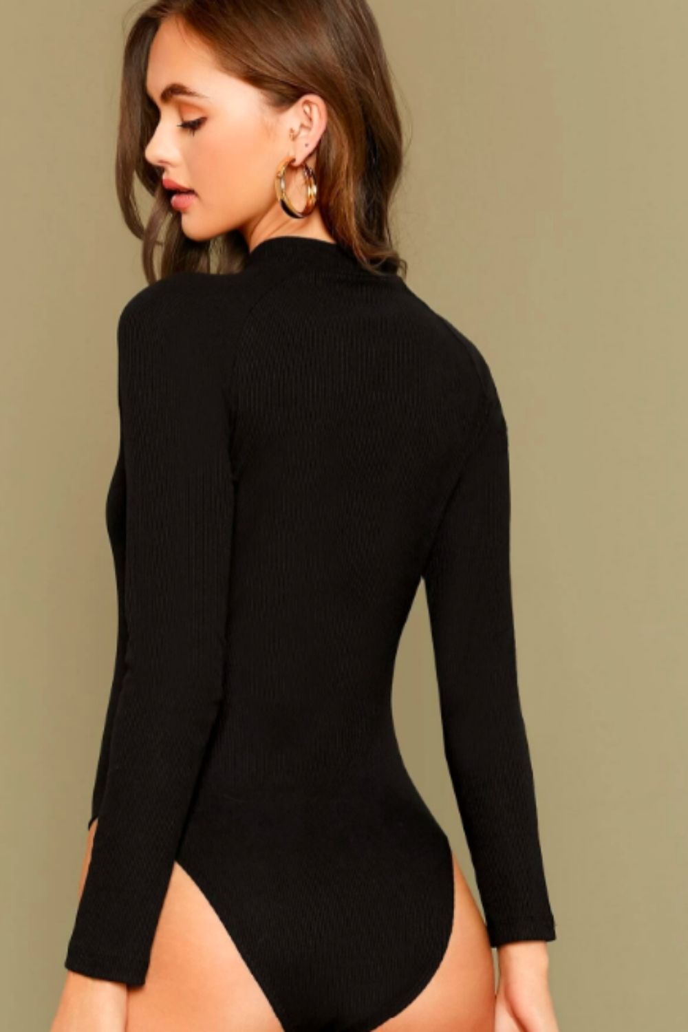 Round Neck Full Sleeve Bodysuit – Styched Fashion