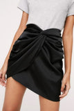 Silky Skirt Tie-Up Mini