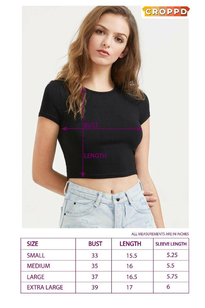 Imperfectly Perfect Graphic Printed Purple Crop Top