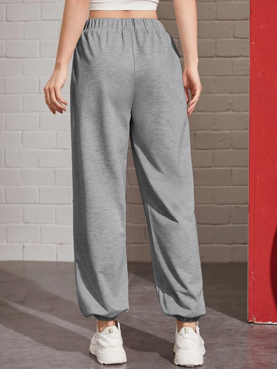 Solid Elastic Waist Sweatpants – Styched Fashion