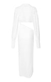 Subtle White Cutout Shirt Dress