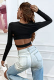 Super Crop Tee With Cut Out Cami Top