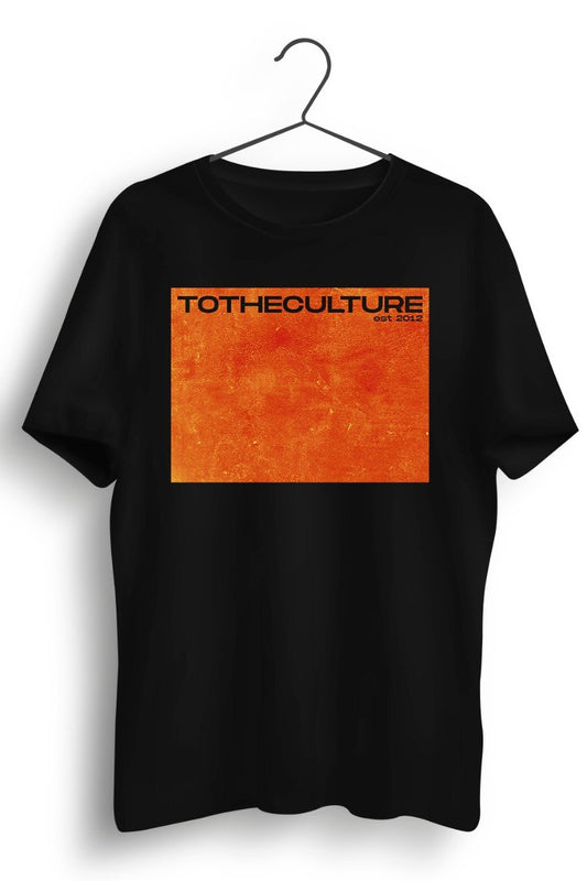 To the Culture Barcode Printed Black Tshirt