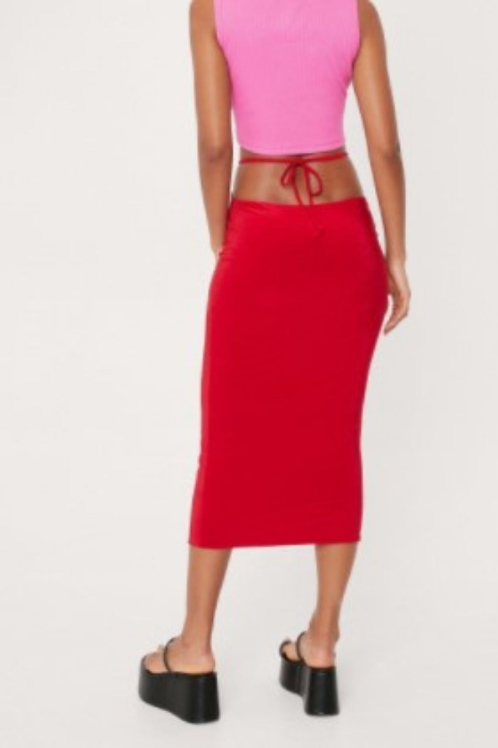 Tie-Up Knitted Bodyfit Skirt
