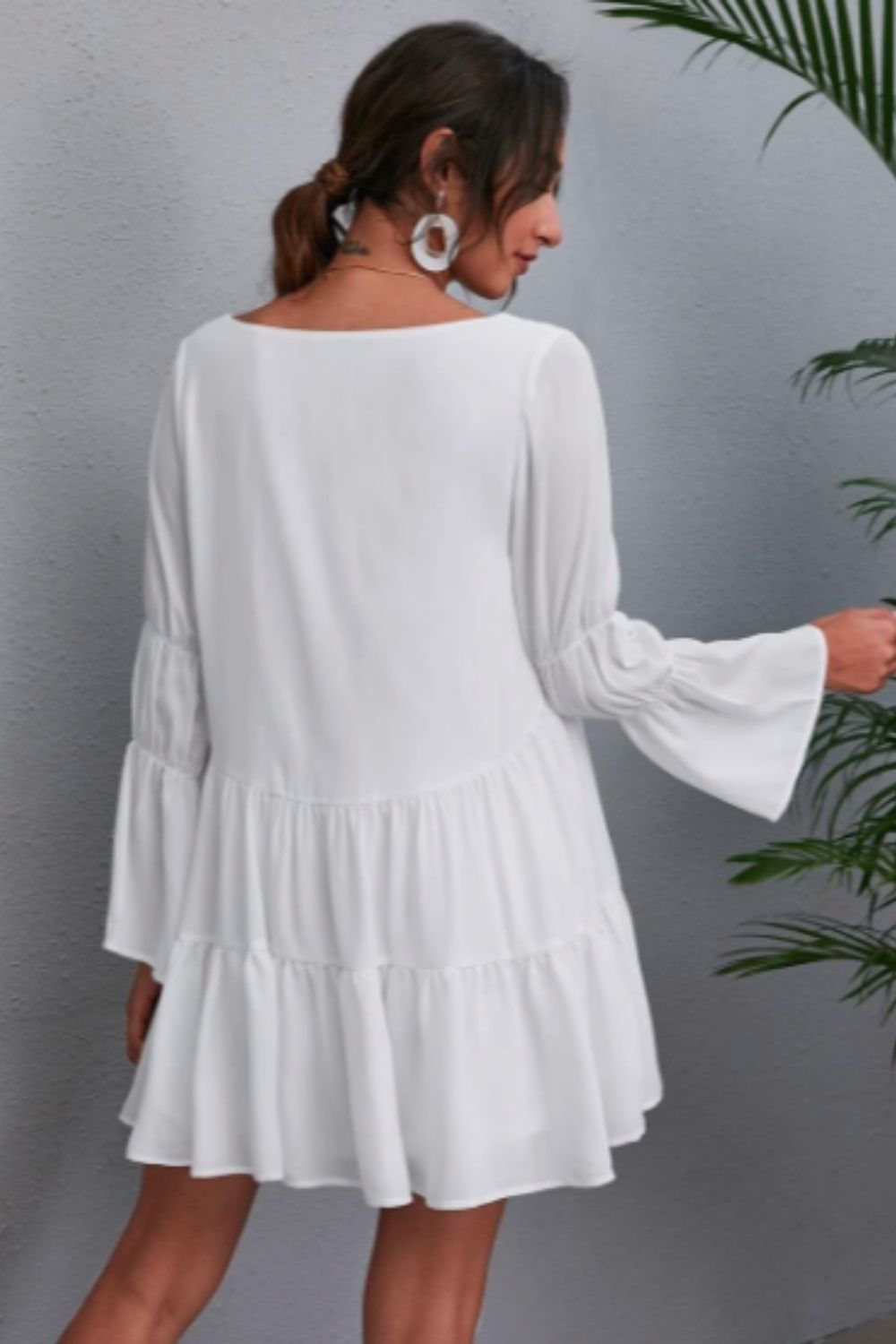 This Just In Long Sleeve Mini Dress White | White Fox Boutique US