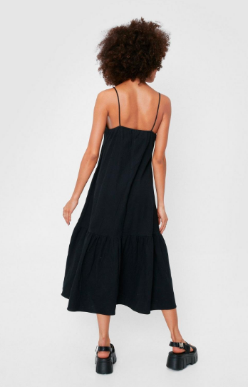 Black Tiered Cami Mini Dress