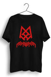 Adholokam Logo and Text Printed Black Tshirt