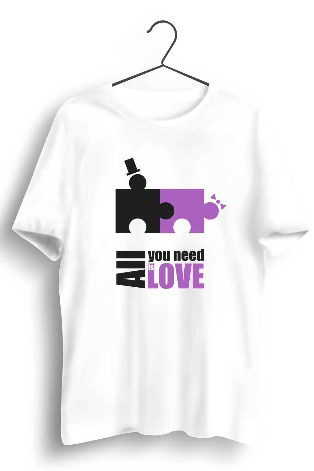 All You Need Is Love Graphic Printed White Tshirt